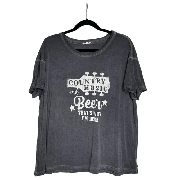 Maurices L Gray Country Music Graphic Tee - Picture 1 of 4